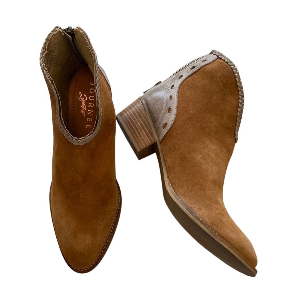 Journee Collection Women's Brown Ankle Booties
